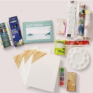 New-Arts & Craft Creative Bundle. Stamps, 5D paintings, canvas, pastels & more